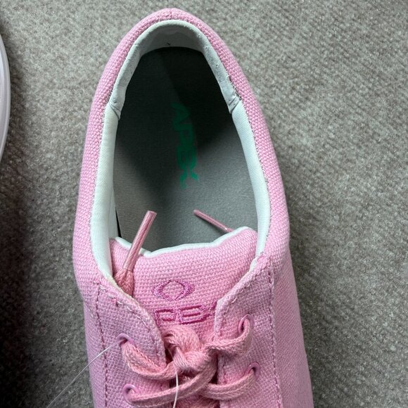 Apex Ellen Casual Shoes Womens 7.5 Wide Light Pink Canvas Lace Up Sneakers NWT - Picture 5 of 6